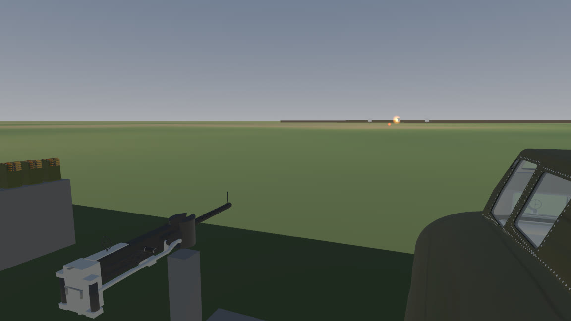 The waist gun stand on the range